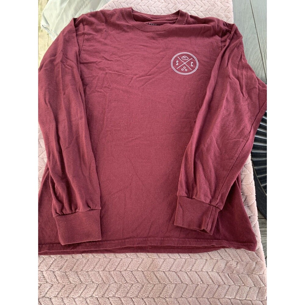 Sand Cloud Maroon Long Sleeve T-Shirt Size S Small